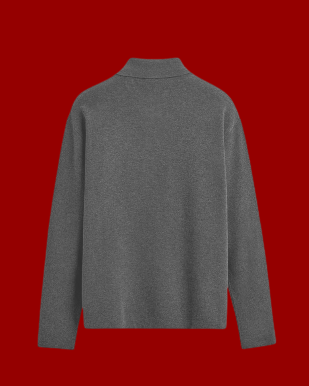 KNIT POLO SWEATSHIRT